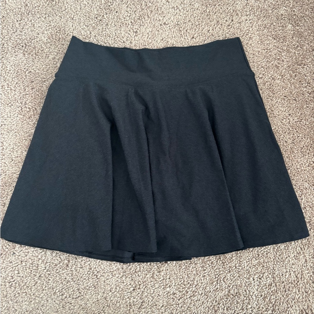 Old Navy Gray A-Line Mini Skirt Pleated Workwear